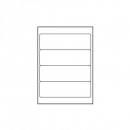 Logo etikety 192mm x 61mm, A4, matné, bílé, 4 etikety, 140g/m2, baleno po 25 ks, pro inkoustové a laserové tiskárny