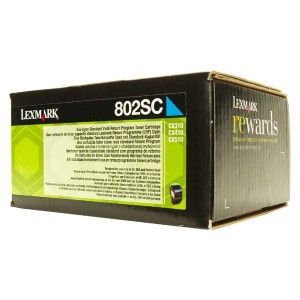 Lexmark originální toner 80C2SC0, cyan, 2000str., return, Lexmark CX310dn, CX310n, CX410de, CX410, O