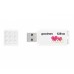 Goodram USB flash disk, USB 2.0, 128GB, UME2, bílý, UME2-1280W0R11-V, USB A, s krytkou