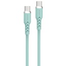 Powerton ENERGY PASTEL EDITION Kabel USB-C, 100W, 1m, silikonový, zelený