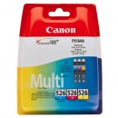 Canon originální ink CLI526 CMY, cyan/magenta/yellow, 340str., 3x9ml, 4541B009, 4541B006, Canon 3-pack Pixma  MG5150, MG5250, MG61