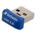 Verbatim USB flash disk, USB 3.0, 16GB, Nano, Store N Stay, modrý, 98709, USB A