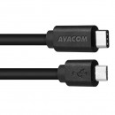 Datový a nabíjecí kabel USB Type-C - Micro USB, 100cm, černá
