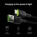 Kabel USB Green Cell GC Ray USB kabel - USB-C 200 cm se zeleným LED podsvícením, rychlé nabíjení Ultra Charge, QC 3.0