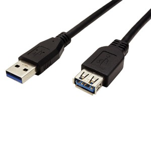 Kabel USB (3.1), USB A M- USB A F, 1.8m, černý