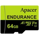 Apacer paměťová Endurance V30 A1, 64GB, micro SDXC, AP64GEDM1D05-R, UHS-I U3 (Class 10)