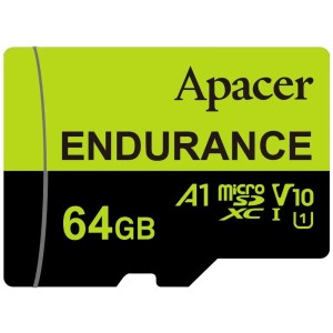 Apacer paměťová Endurance V30 A1, 64GB, micro SDXC, AP64GEDM1D05-R, UHS-I U3 (Class 10)