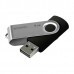 Goodram USB flash disk, USB 2.0, 8GB, UTS2, černý, UTS2-0080K0R11, USB A, s otočnou krytkou