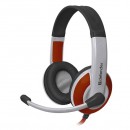 Defender Warhead G-120, herní sluchátka s mikrofonem, ovládání hlasitosti, bílo-červená, 2x 3.5 mm jack