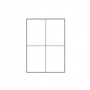 Logo etikety 105mm x 148mm, A4, matné, bílé, 4 etikety, 140g/m2, baleno po 10 ks, pro inkoustové a laserové tiskárny