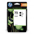 HP originální ink P2V31A, HP 711, black, 80ml, 2ks, HP 2-pack Designjet T120 ePrinter, T520 ePrinter