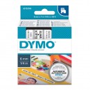 Dymo originální páska do tiskárny štítků, Dymo, 43613, S0720780, černý tisk/bílý podklad, 7m, 6mm, D1