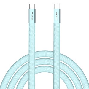 Verbatim USB-C kabel SoftTouch USB C samec - USB C samec, 100W, 1.2m, modrý, box, 30276
