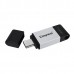 Kingston USB flash disk, USB 3.0 (3.2 Gen 1), 64GB, DataTraveler 80, černý, DT80/64GB, USB C