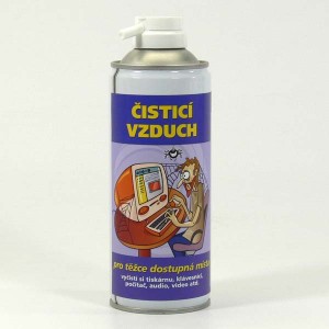 Čisticí hořlavý stlačený vzduch, na těžce přístupná místa, 400 ml, Čistík
