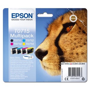 Epson originální ink C13T07154012, CMYK, 23.9ml, Epson D78, DX4000, DX4050, DX5000, DX5050, DX6000, DX605