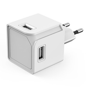USB rozbočovač 240V, CEE7 (vidlice)-POWERCUBE, 0.1m, USBCUBE ORIGINAL, bílý, POWERCUBE, 4x USB A port, kompaktní