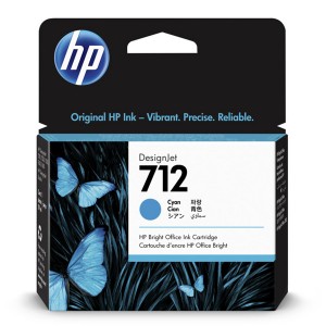 HP originální ink 3ED67A, HP 712, cyan, 29ml, HP DesignJet Studio, T210, T230, T250, T630, T650