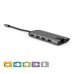 USB (3.1) hub 6-port, 49142, šedá, délka kabelu 15cm, Verbatim, 1x USB C, USB A, HDMI, Ethernet, čtečka SD