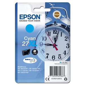 Epson originální ink C13T27124012, 27XL, cyan, 10,4ml, Epson WF-3620, 3640, 7110, 7610, 7620