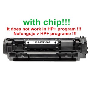 Kompatibilní toner pro HP 135A/W1350A-Plně funkční čip! Black. Nefunkční v programu HP+!!! 1100 stra