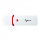 Apacer USB flash disk, USB 2.0, 16GB, AH333, bílý, AP16GAH333W-1, USB A, s krytkou