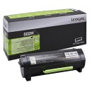 Lexmark originální toner 50F2H0E, black, 5000str., 502H, high capacity, return, Lexmark MS310D, 310DN, 410D, 410DN, O