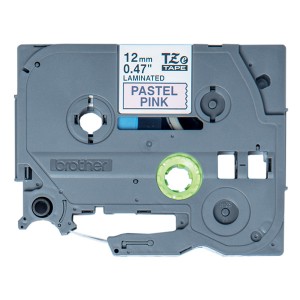 Brother originální páska do tiskárny štítků, Brother, TZE-MQE31, černý tisk/růžový podklad, 4m, 12mm, pastelový podklad