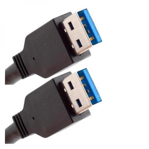 Kabel USB (3.0), USB A M- USB A M, 1.8m, černý/bílý