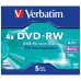 Verbatim DVD-RW, 43285, DataLife PLUS, 5-pack, 4.7GB, 4x, 12cm, General, Serl, jewel box, Scratch Resistant, bez možnosti potisku,