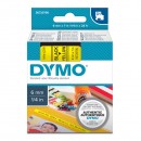 Dymo originální páska do tiskárny štítků, Dymo, 43618, S0720790, černý tisk/žlutý podklad, 7m, 6mm, D1