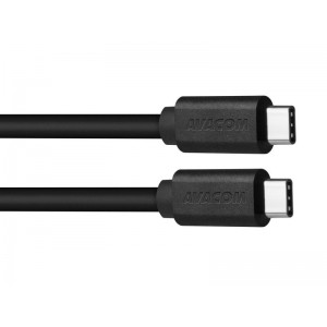 Kabel USB (2.0), USB C M- USB C M, 1m, černý, Avacom, blistr, max. 480Mbps