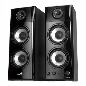 Genius reproduktory SP-HF1800A v2, 2.0, 60W, černé, regulace hlasitosti, dřevěné