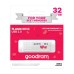 Goodram USB flash disk, USB 2.0, 32GB, UME2, UME2, bílý, UME2-0320W0R11-V