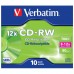 Verbatim CD-RW, 43148, DataLife PLUS, 10-pack, 700MB, Serl, 8-12x, 80min., 12cm, Scratch Resistant, bez možnosti potisku, jewel bo
