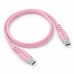 Powerton ENERGY PASTEL EDITION Kabel USB-C, 100W, 1m, silikonový, růžová