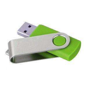 Goodram USB flash disk, USB 2.0, 16GB, Twister UTS2, světle zelený, UTS2-0160G0BBB, bez potisku, bulk podpora OS Win 7