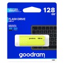 Goodram USB flash disk, USB 2.0, 128GB, UME2, žlutý, UME2-1280Y0R11, USB A, s krytkou