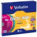 Verbatim DVD+RW, 43297, DataLife PLUS, 5-pack, 4.7GB, 4x, 12cm, General, Standard, slim box, Colour, bez možnosti potisku, pro arc