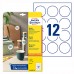 Avery Zweckform etikety 60mm, A4, bílé, 12 etiket, snímatelné, baleno po 25 ks, L7104REV-25, pro laserové a inkoustové tiskárny, k