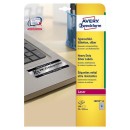 Avery Zweckform etikety 96mm x 50.8mm, A4, stříbrné, 10 etiket, velmi odolné, baleno po 20 ks, L6012-20, pro laserové tiskárny