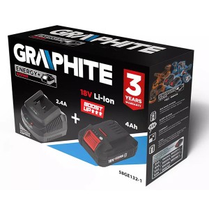 Sada baterie a nabíječky, 58GE132-1, 4 ah baterie + nabíječka, BOOST UP, GRAPHITE