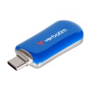 Verbatim USB flash disk, USB C, 128GB, Plectra, modrý, 30233, USB C