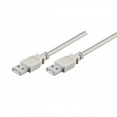 Kabel USB (2.0), USB A M- USB A M, 1.8m, šedý, High Speed