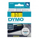 Dymo originální páska do tiskárny štítků, Dymo, 40918, S0720730, černý tisk/žlutý podklad, 7m, 9mm, D1