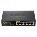 D-LINK switch DES-1005P PoE, 1000Mbps, PoE adapér, Gigabitový