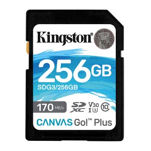 Kingston paměťová karta Canvas Go! Plus, 256GB, SDXC, SDG3/256GB, UHS-I U3 (Class 10), V30 Kingston paměťová karta Canvas Go! Plus, 256GB, SDXC, SDG3/256GB, UHS-I U3 (Class 10), V30