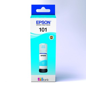 Epson originální ink C13T03V24A, 101, cyan, 70ml, Epson EcoTank L6160,L6170,L6190,L4150,L4160