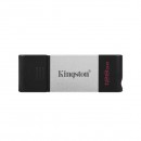 Kingston USB flash disk, USB 3.0 (3.2 Gen 1), 128GB, DataTraveler 80, černý, DT80/128GB, USB C