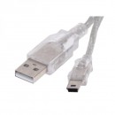 Kabel USB (2.0), USB A M- USB mini M (5 pin), 0.6m, černý, Logo, blistr